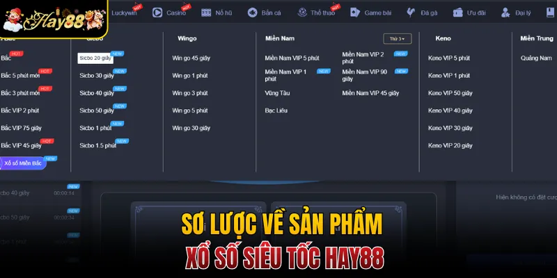 Sơ lược về sản phẩm xổ số siêu tốc Hay88
