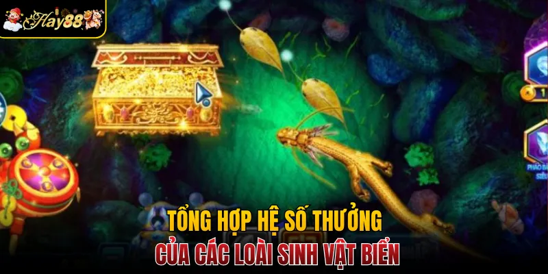 Tổng hợp hệ số thưởng của các loài sinh vật biển
