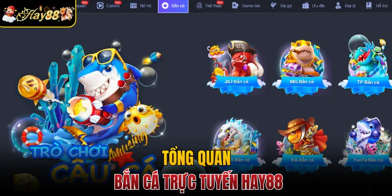 Tổng quan bắn cá trực tuyến Hay88